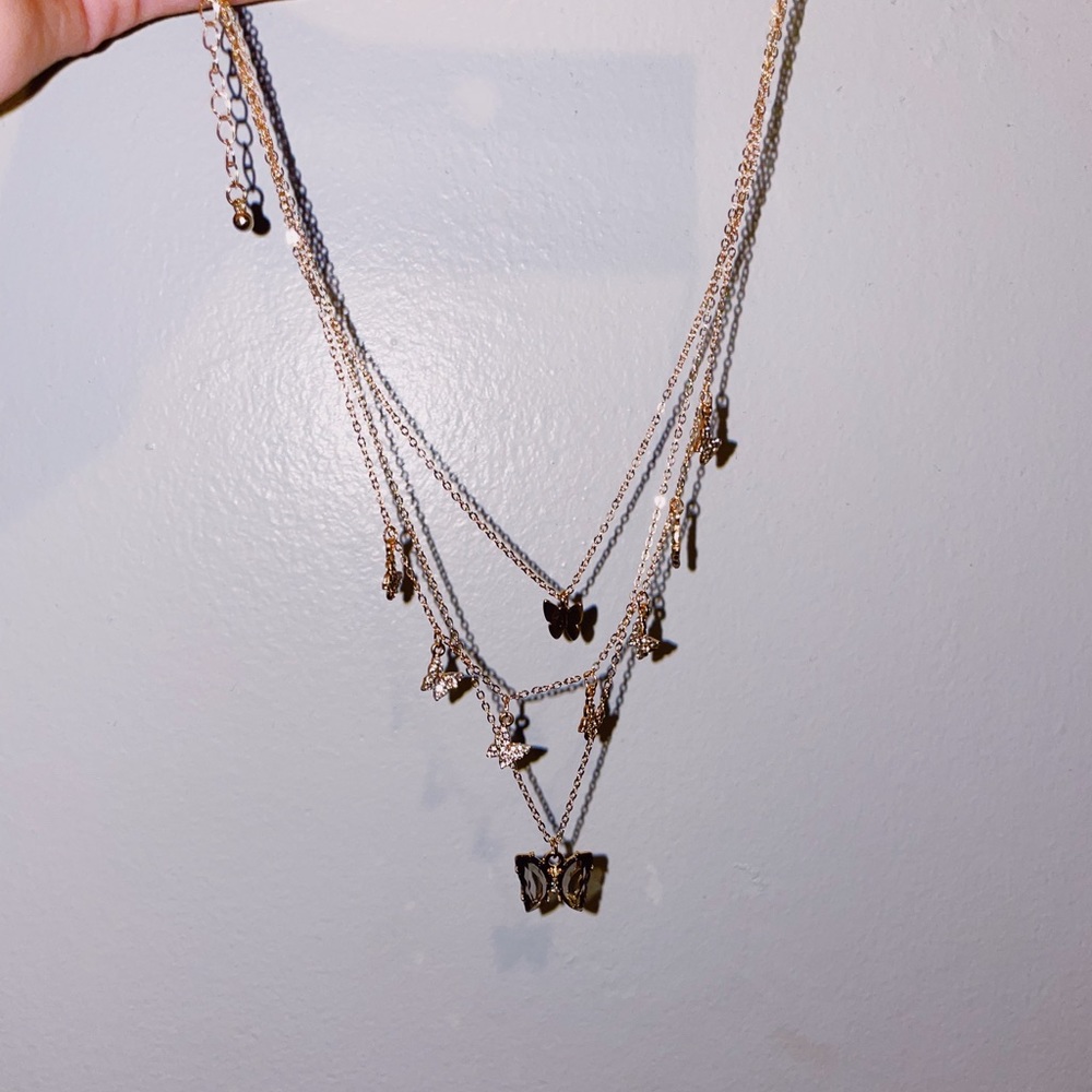 Butterfly charm necklace